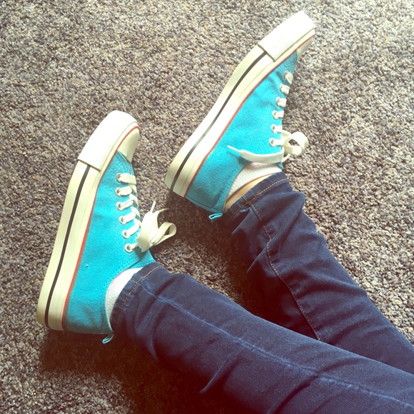 Converse Shoes - NWT Turquoise Converse Inspired Tennies